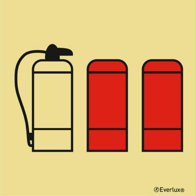 Fire control sign, Non-standard IMO, photoluminesc